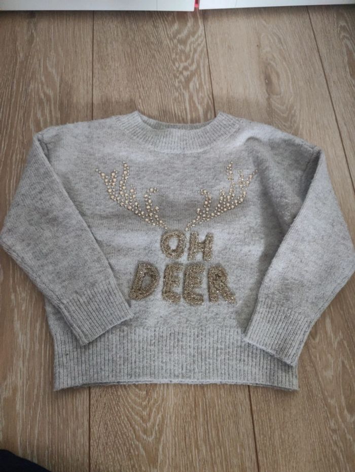 Pull cerf camaïeu