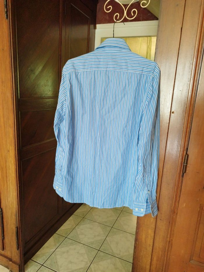 Chemise bleu rayures American Eagle S/36 vintage - photo numéro 9