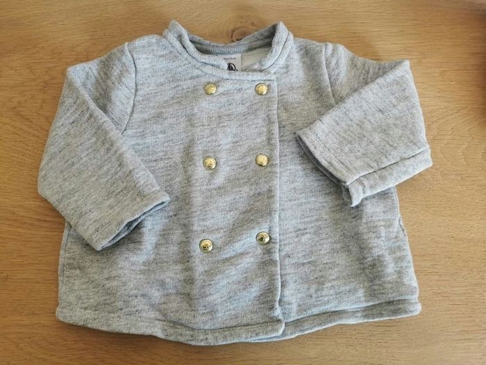 Veste chic bébé en coton gris 12mois petit bateau
