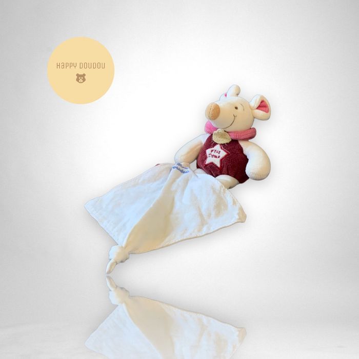 Doudou peluche souris ptit doux bordeaux Doudou et compagnie A215 - photo numéro 3
