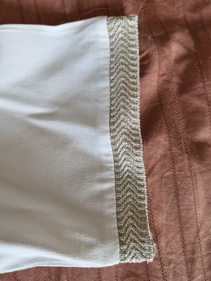 Gérard Darel robe fluide écru liseré doré - photo numéro 3