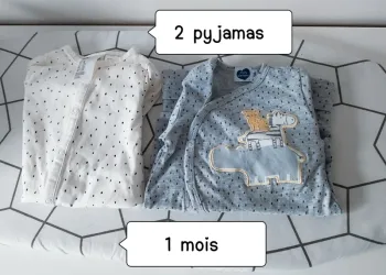 lot de 2 Pyjamas coton bébé