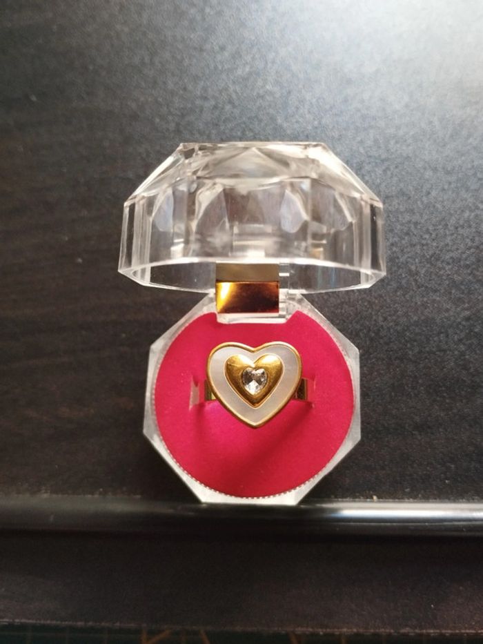 Bague vintage coeur avec coffret cadeau