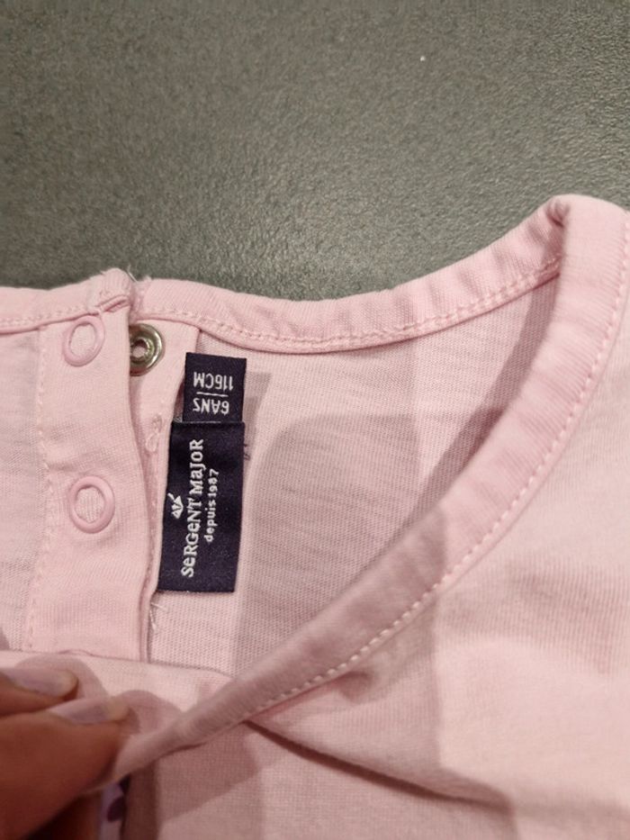 T-shirt manches longues Sergent Major rose 6 ans - photo numéro 3