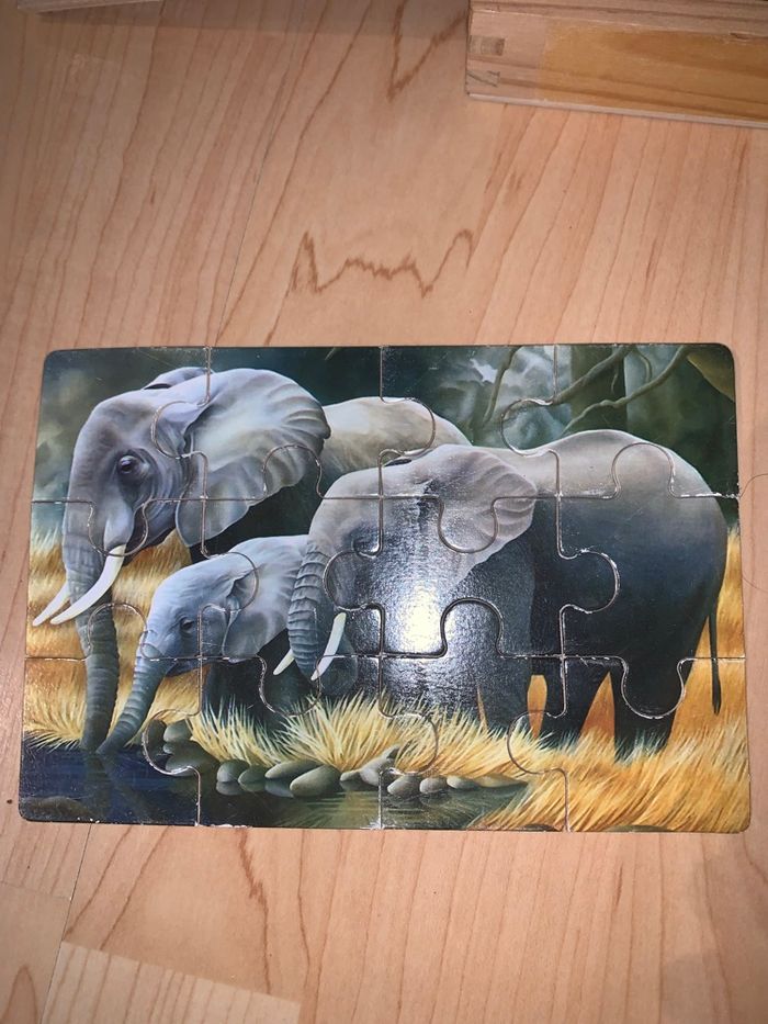 3 puzzles en bois 12 pièces - photo numéro 2