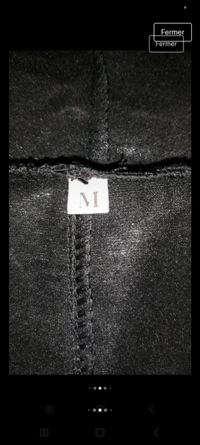Veste zippée simili cuir femme M - photo numéro 4