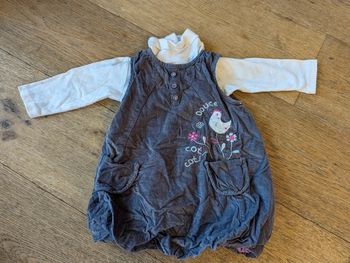 Robe en velours sans manches poulette 12 mois