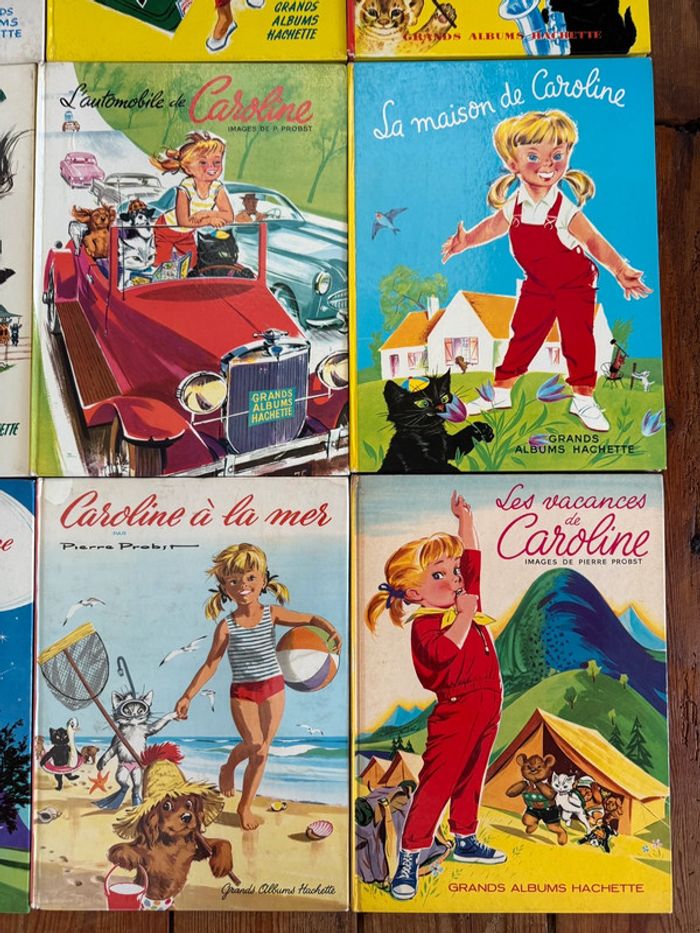 Lot de 14 livres Caroline anciens TBE - Grands albums Hachette Pierre Probst couleurs - photo numéro 7