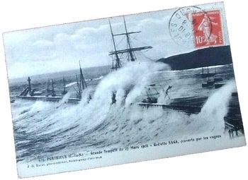 Carte postale ancienne Portrieux (Côtes d'Armor) Goëlette Saga