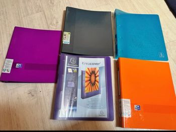 Neuf lot rentrée scolaire fournitures 5 grands classeurs exacompta Oxford