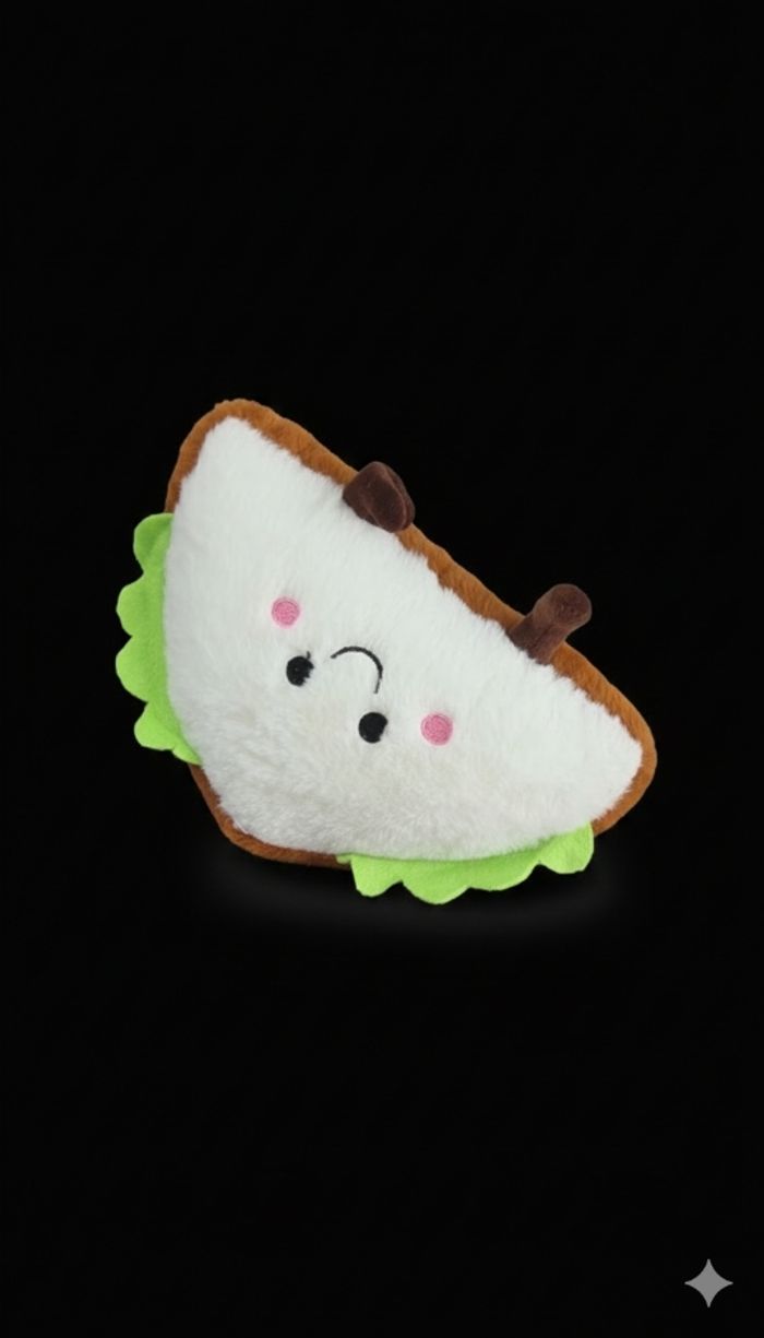 Adorable Peluche Sandwich Kawaii - Le Compagnon Idéal pour Câlins et Déco !