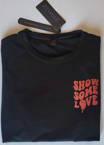 Vintage tee shirt fun show me love taille L