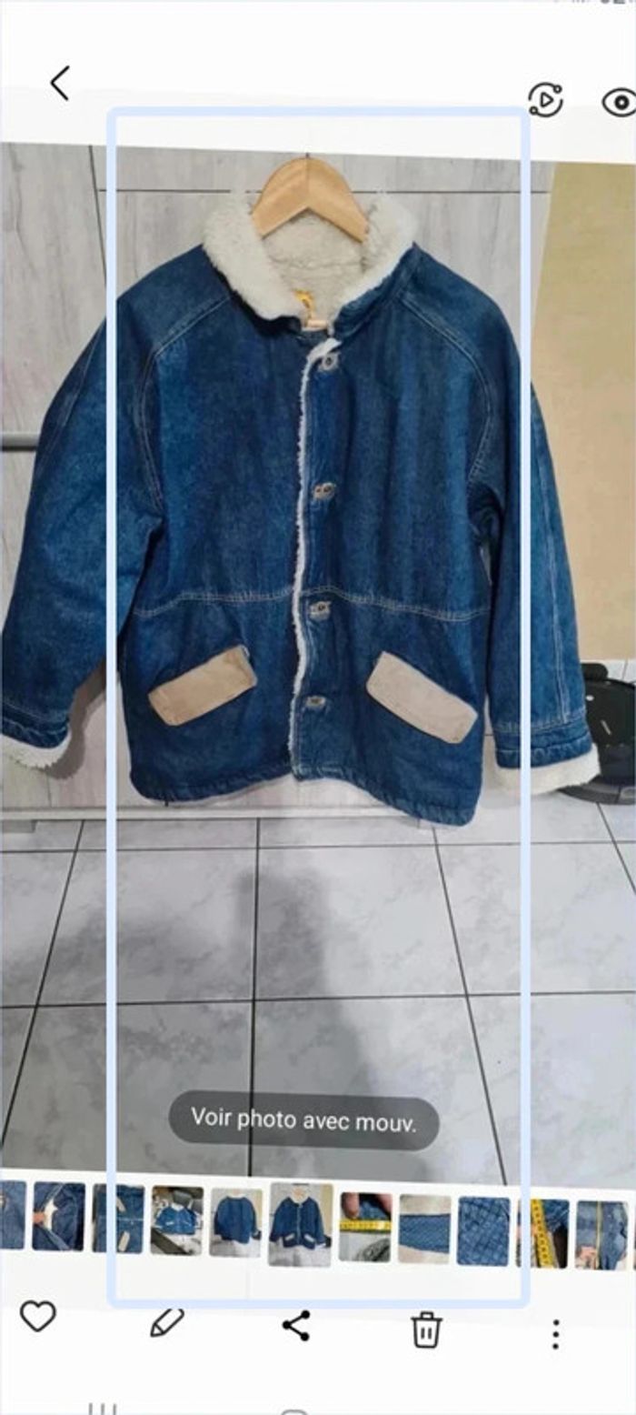Veste  fourré jeans  globe  trotter