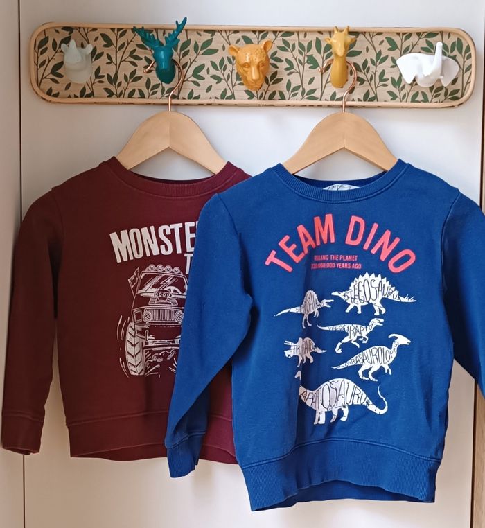 Pulls/Sweats Bleu & Bordeau H&M Et Vertbaudet Garçon Lot De 2
