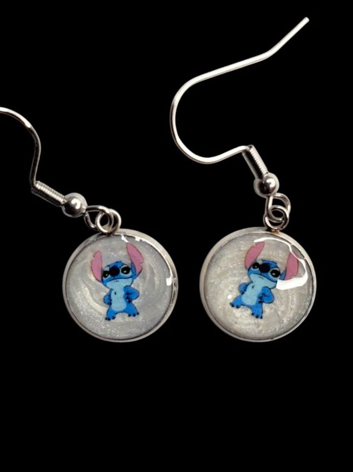 Boucle d'oreilles stitch - photo numéro 2