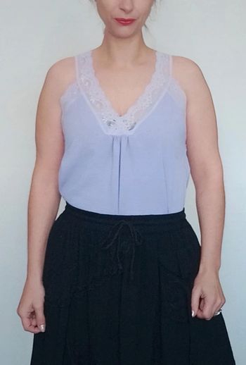 Caraco fluide feminin grande taille lila