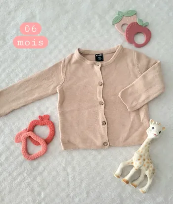 Gilet beige mixte 06mois