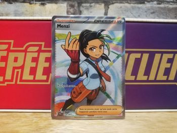 Carte Pokemon Menzi Dresseur Full Art Destinées de Paldea