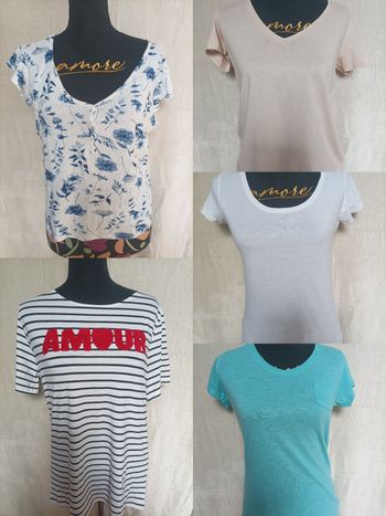 Lot de 5 T-shirt femme taille L