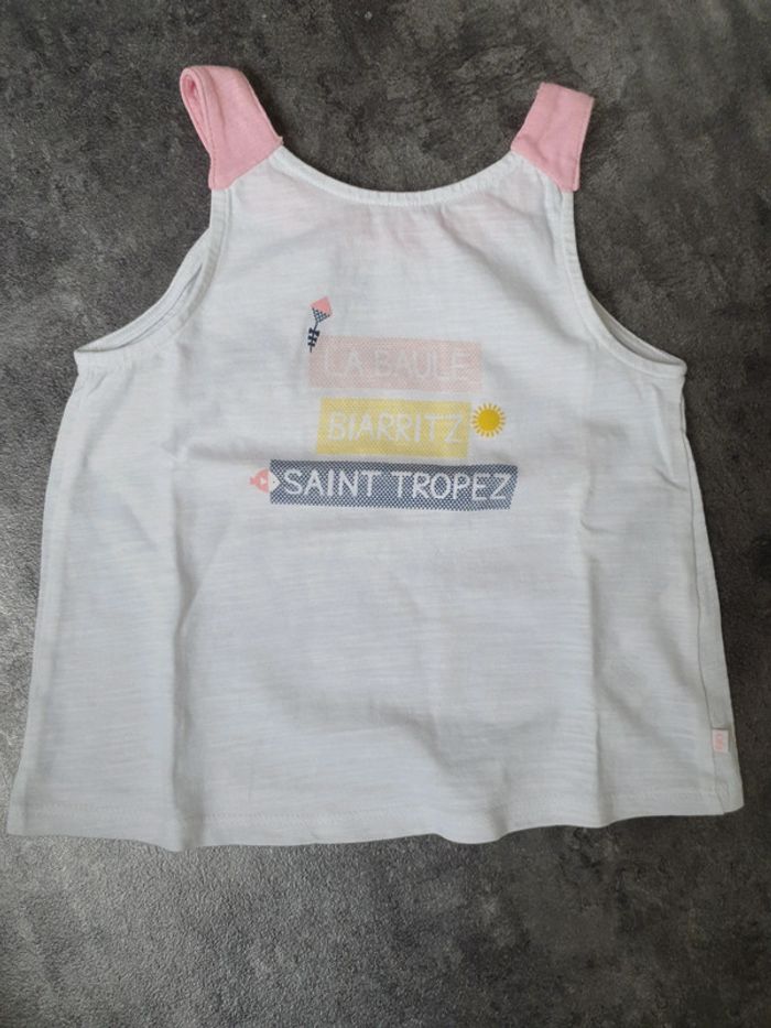 Lot 3 t-shirts/débardeur bébé fille 23-24 mois neuf - photo numéro 2