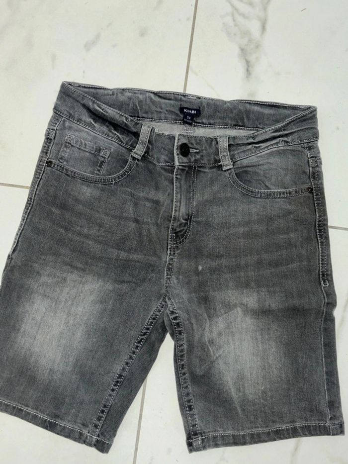 Short garçon jean gris taille 12 ans - photo numéro 2