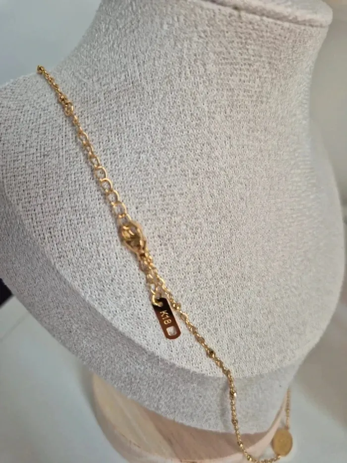 1 collier dorée en acier inoxydable avec croix et madone - photo numéro 6