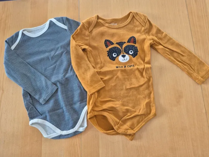 Lot de 2 bodys manches longues 24 mois