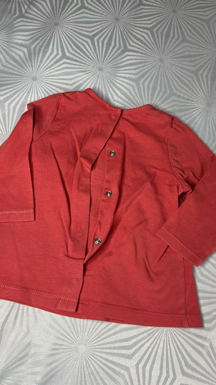 Tee-shirt-pull manches longues fille 6 mois tape à l’œil - photo numéro 5