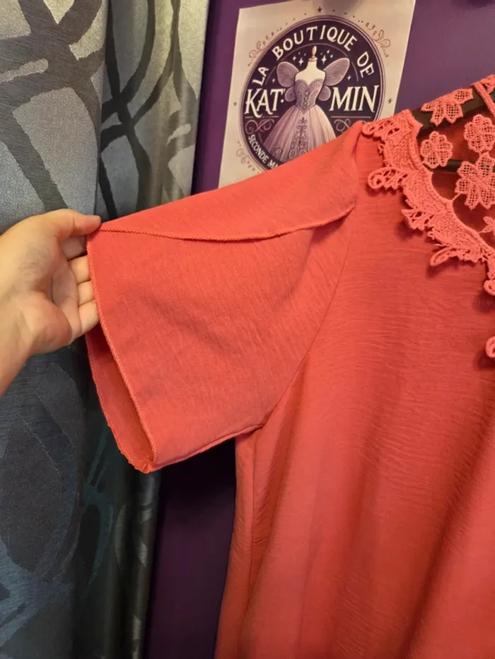 Blouse manches courtes fluide T52 Made in Italy - photo numéro 3