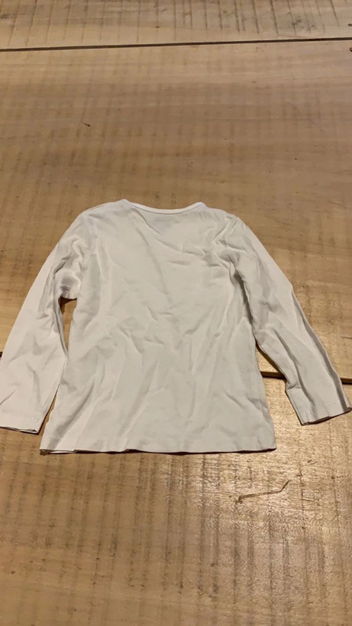 Tee-shirts manche longue blanc Kiabi 24 mois - photo numéro 4
