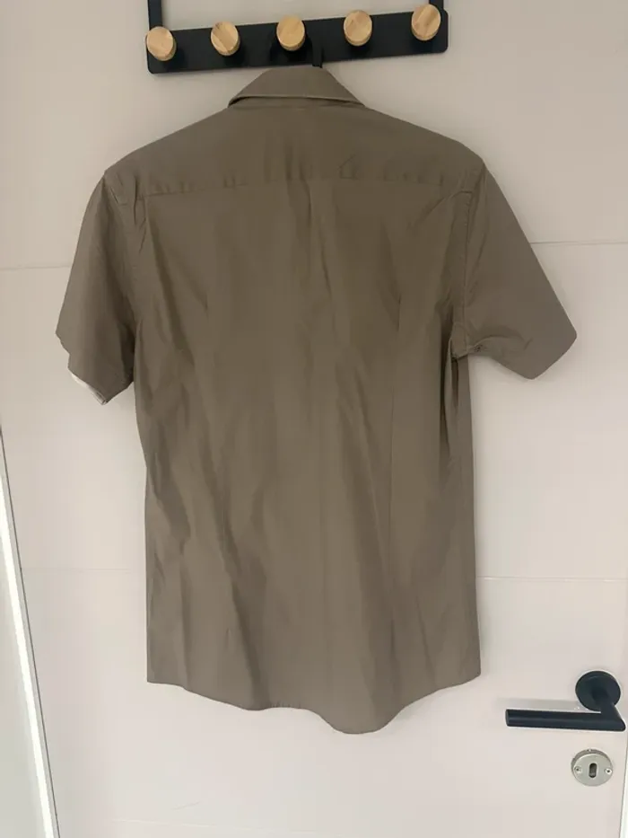 Chemise Bugatti – Manches courtes – Kaki avec poches - photo numéro 5