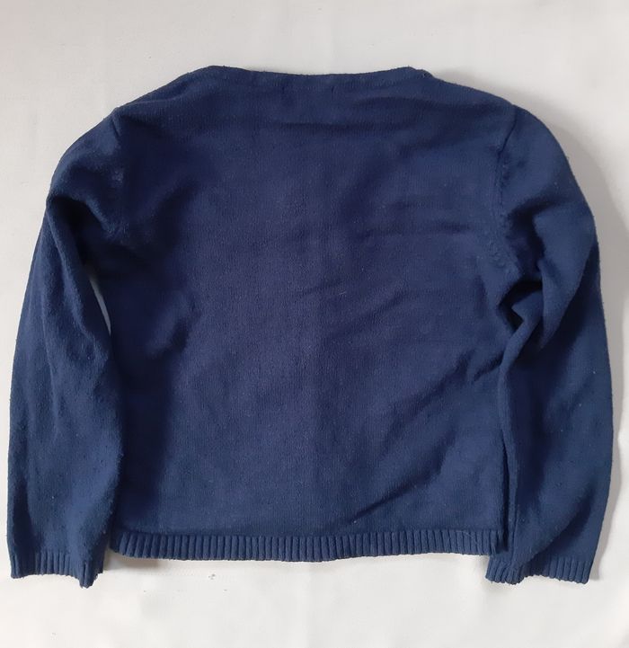 Gilet bleu marine fille - DPAM - 4 ans - photo numéro 4