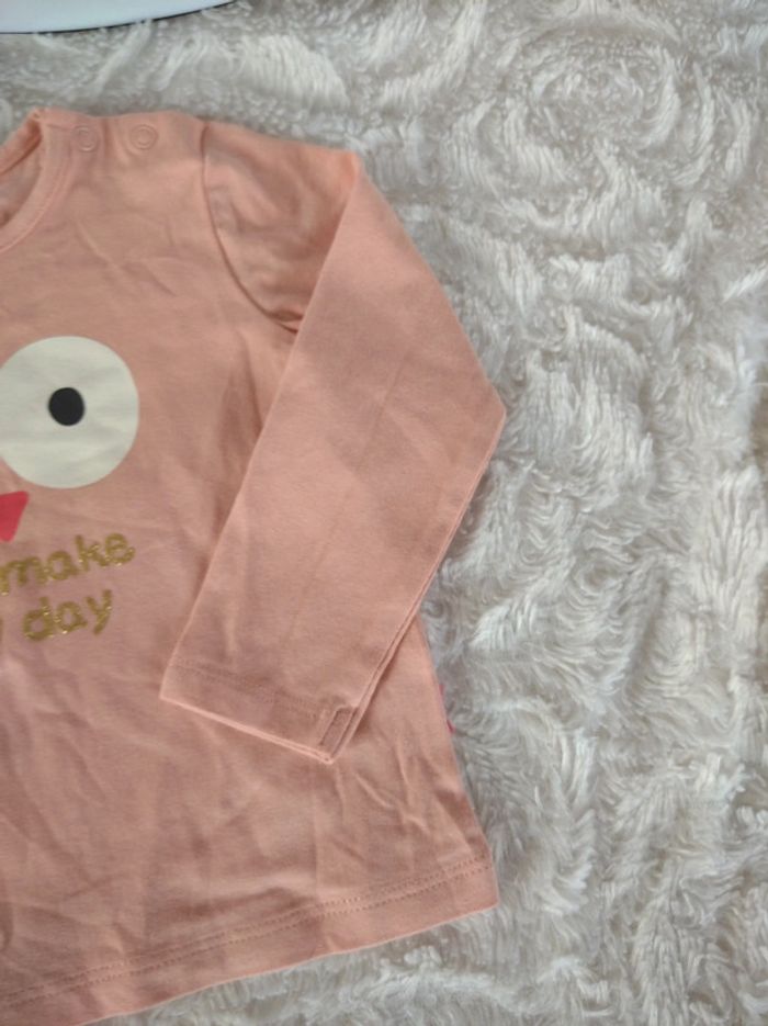 Ensemble (haut manches longues+ legging jupe) Fille 3 mois Oiseau triangle You make my day Hema - photo numéro 6