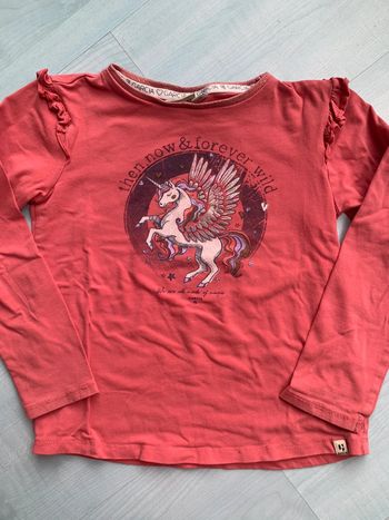 T shirt manches longues rose garcia 6/7 ans