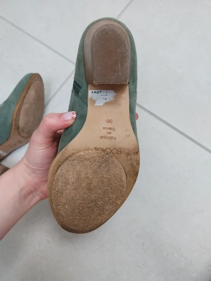 Bottines vert sauge Bocage 36 - photo numéro 6