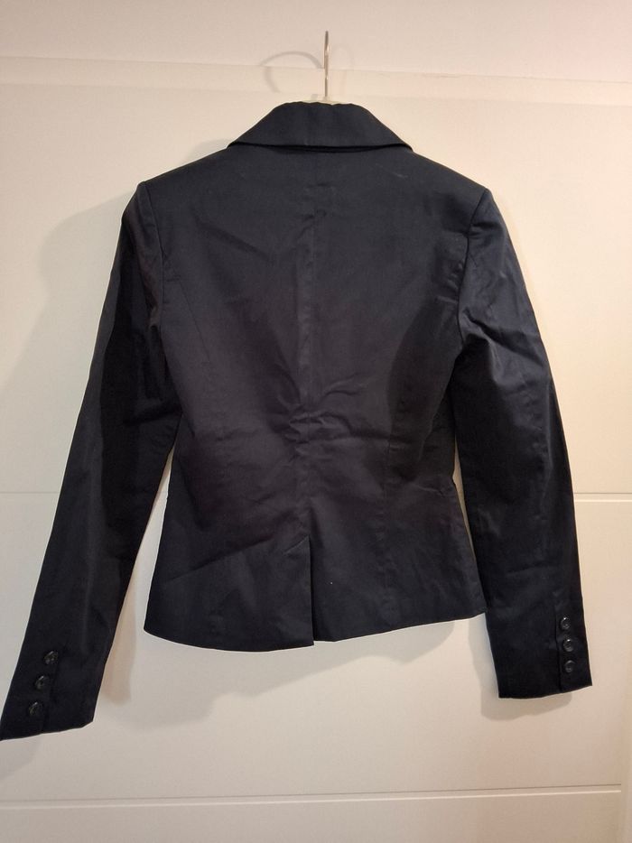 Veste de tailleur cintrée bleue marine - photo numéro 2