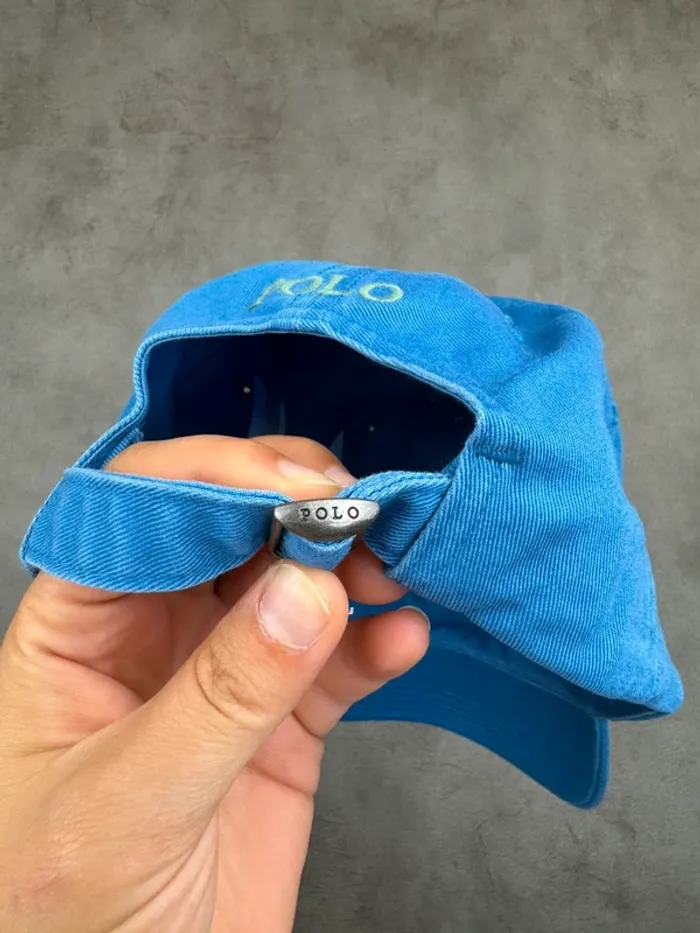 Casquette Ralph Lauren Bleu Logo Brodé Neuve - photo numéro 5