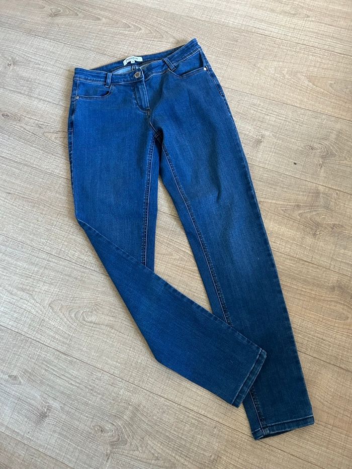 Jean bleu marine Morgan taille 38 comme neuf - photo numéro 8