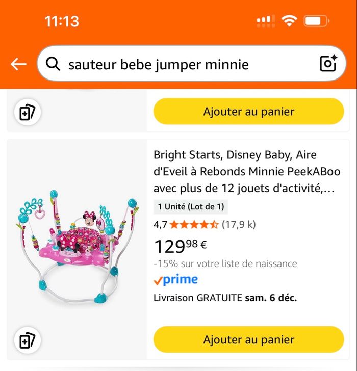 Sauteur bébé jumper Minnie - photo numéro 5