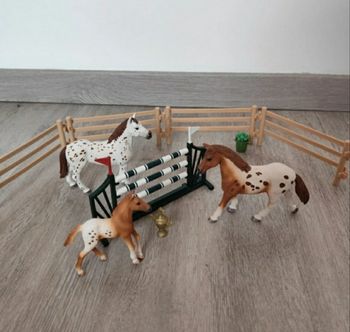 Lot chevaux Schleich et accessoires