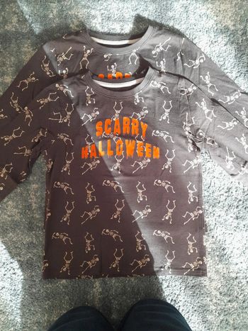Lot tee-shirt halloween jumeaux