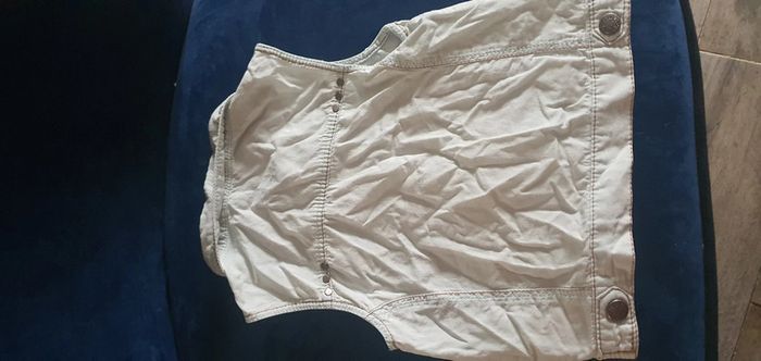 Chemise sans manches jean blanche 9 mois - photo numéro 5