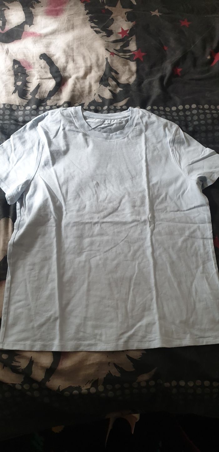 Tee-shirt bleu ciel kiabi L