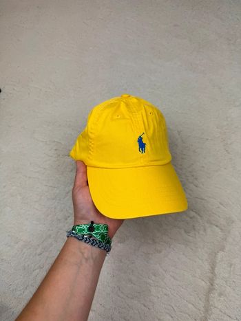 Casquette Ralph Lauren Jaune Logo Brodé Neuve