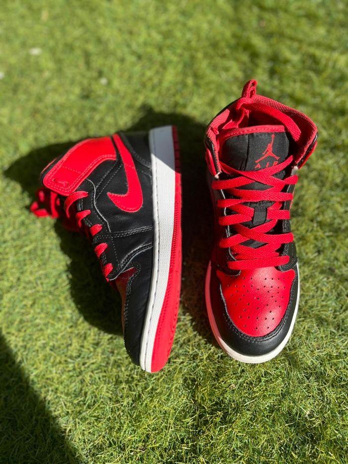 Nike Air Jordan Mid  rouge et noir - Taille 36 - photo numéro 6
