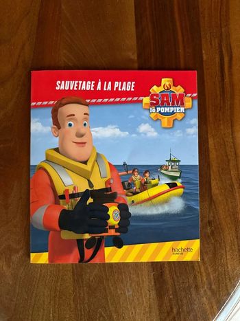 Livre Sam le Pompier sauvetage à la plage