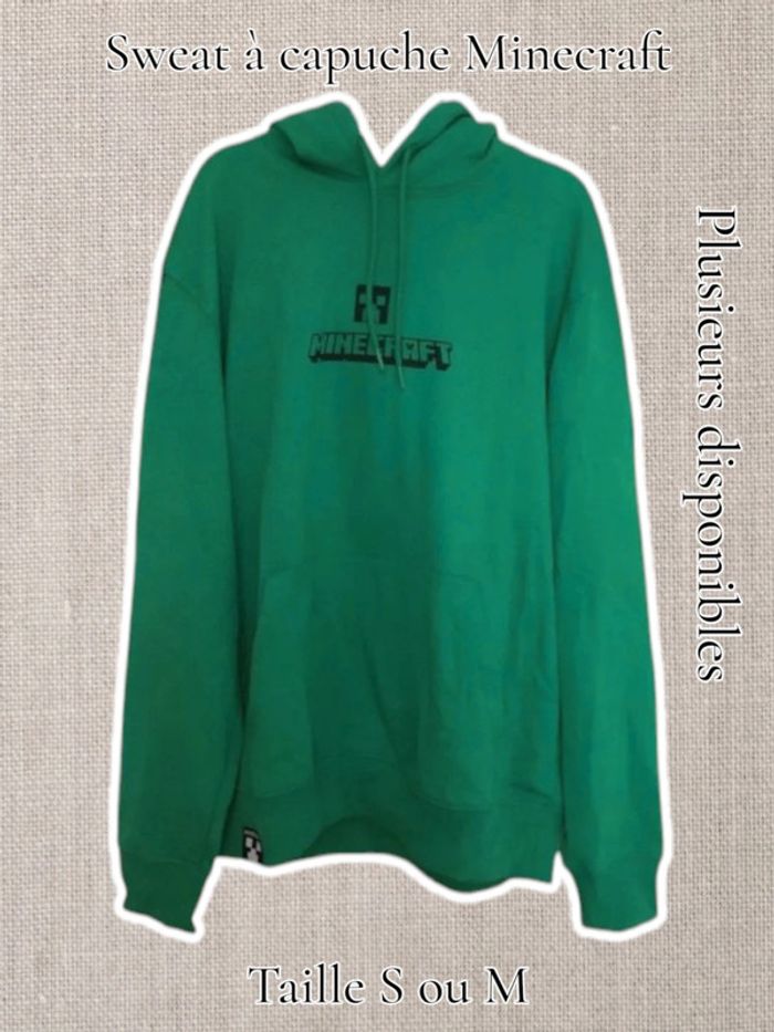 Sweat à capuche Minecraft - De chez Celio - Taille S ou M - Neuf