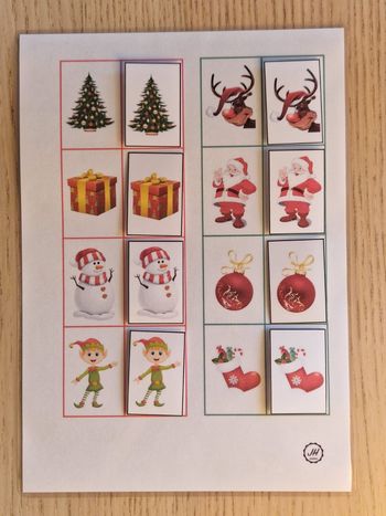 Fiche Montessori : Les doubles spécial Noël