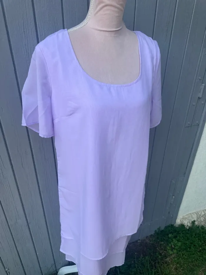Robe mi longue été Lila manches courtes légère doublée - photo numéro 2