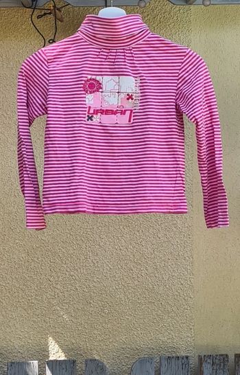 Tee-shirt à rayures rose